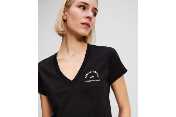 Γυναικείο T-shirt Μαύρο Karl Lagerfeld A3W17104-999 BLACK