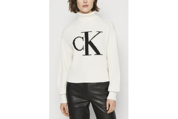 Γυναικείο Ζιβάγκο Πουλόβερ Εκρού Calvin Klein LV047D349G-101