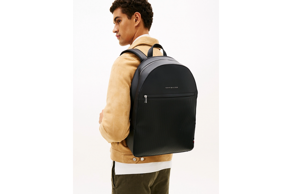 Ανδρική Τσάντα Πλάτης Μαύρη Tommy Hilfiger AM0AM13659-BDS