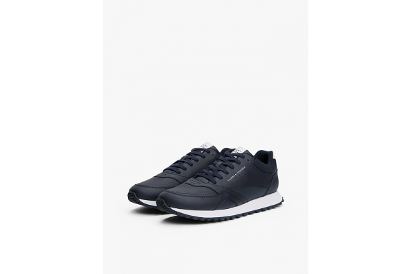 Ανδρικά Δερμάτινα Sneakers Navy Μπλε Tommy Hilfiger FM0FM05512-DW5