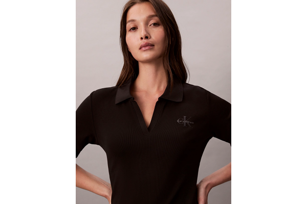 Γυναικείο Polo Φόρεμα Μαύρο Calvin Klein LV047D214G-UB1