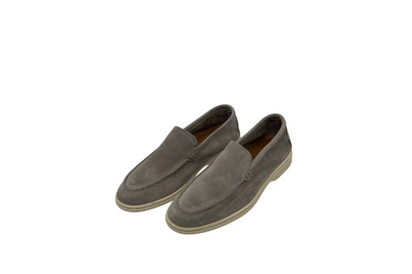 Ανδρικά Δερμάτινα Loafers Γκρι Velafiore 090-TAUPE
