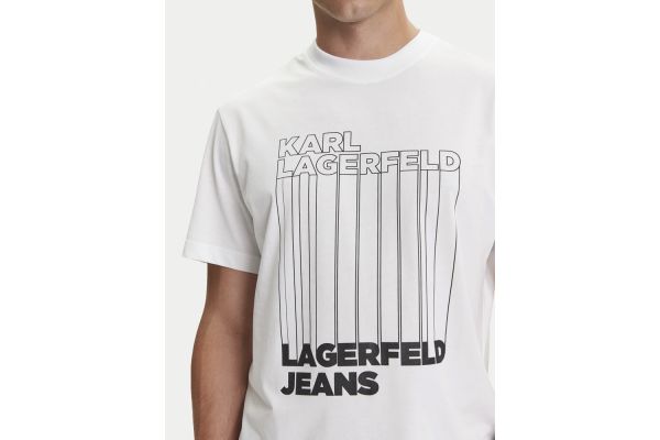 Ανδρικό T-shirt Λευκό Karl Lagerfeld Jeans A3M17002-100 WHITE