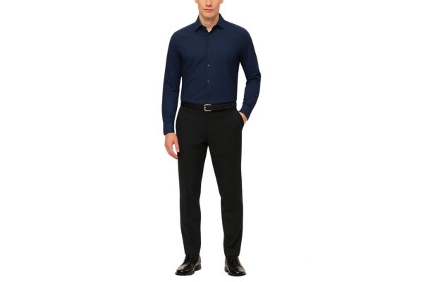 Ανδρικό Πουκάμισο Navy Μπλε Calvin Klein LV019EU001-XNW
