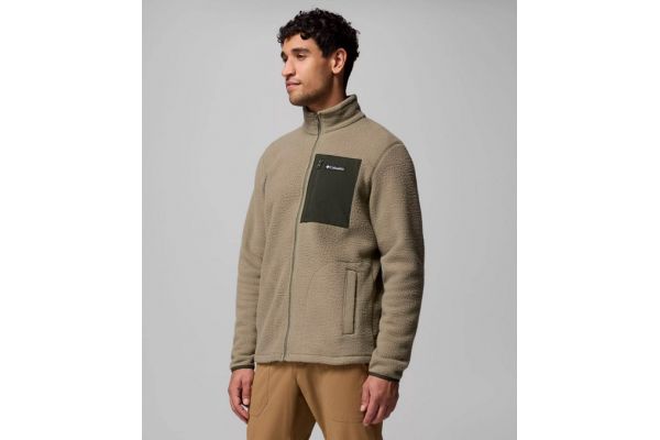 Ανδρική Jasper Ridge Pebbled Fleece Ζακέτα Λαδί Columbia 2142421-397