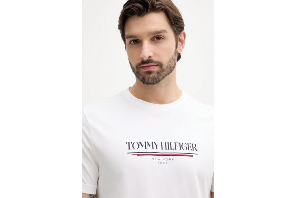 Ανδρικό T-shirt Λευκό Tommy Hilfiger MW0MW40324-YBR