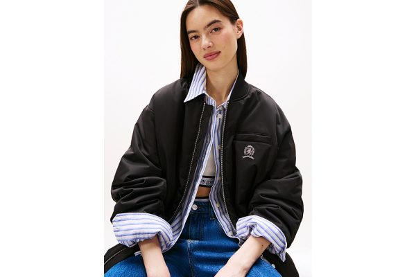 Γυναικείο Bomber Μπουφάν Μαύρο Tommy Jeans DW0DW21629-BDS