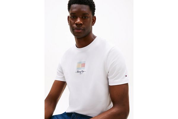 Ανδρικό T-shirt Λευκό Tommy Hilfiger MW0MW39349-YBR