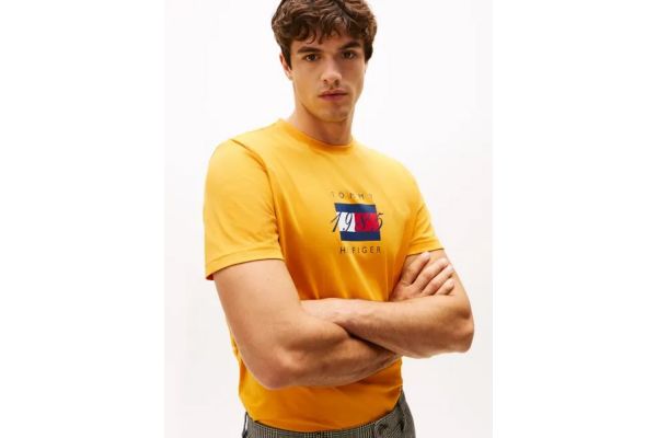 Ανδρικό T-shirt Κίτρινο Tommy Hilfiger MW0MW41338-ZF4