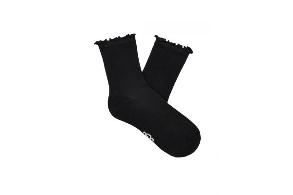 Γυναικείες Karsyn Lettuce Edge Κάλτσες Μαύρες UGG 1125531-BLK