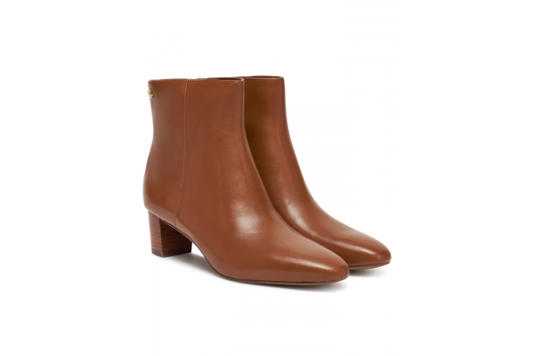 Γυναικείες Δερμάτινες Demi Μπότες Καφέ Ralph Lauren 802974503001-TAN