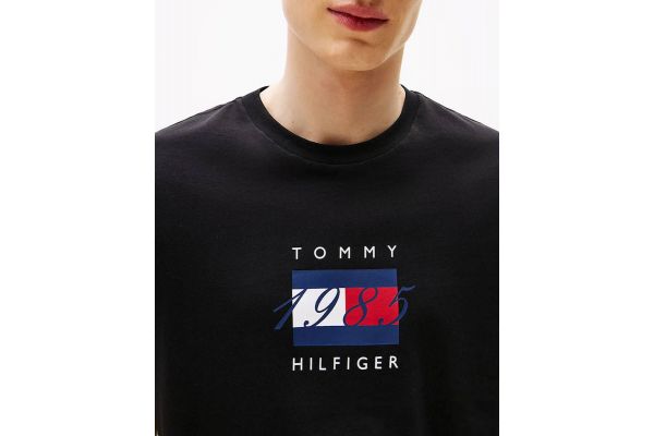 Ανδρικό T-shirt Μαύρο Tommy Hilfiger MW0MW41338-BDS