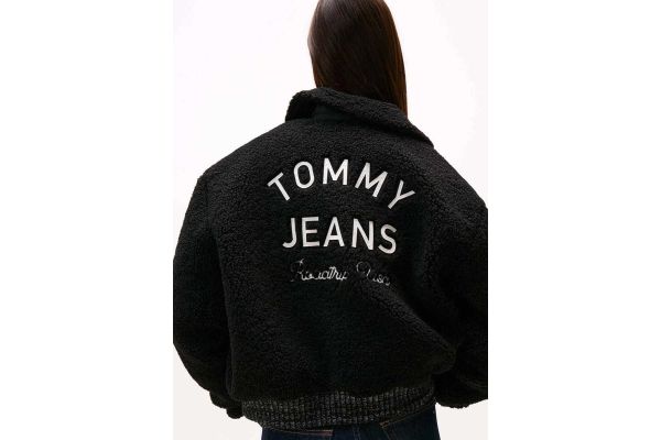 Γυναικείο Teddy Varsity Bomber Μπουφάν Μαύρο Tommy Jeans DW0DW21666-BDS