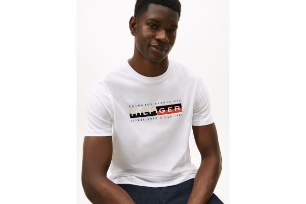Ανδρικό T-shirt Λευκό Tommy Hilfiger MW0MW40014-YBR