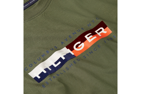 Ανδρικό T-shirt Λαδί Tommy Hilfiger MW0MW40014-PLI