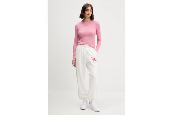 Γυναικεία Μακρυμάνικη Μπλούζα Ροζ Tommy Jeans DW0DW17387-THC