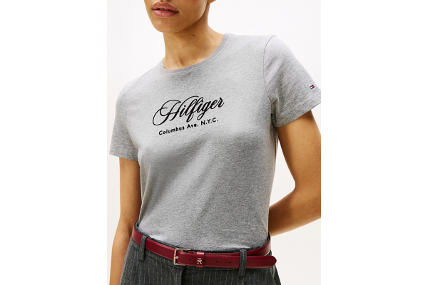 Γυναικείο T-shirt Γκρι Tommy Hilfiger WW0WW46120-P61
