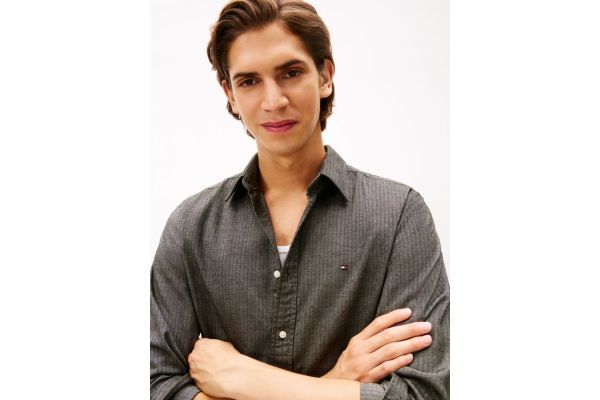 Ανδρικό Πουκάμισο Γκρι Tommy Hilfiger MW0MW40475-PR2