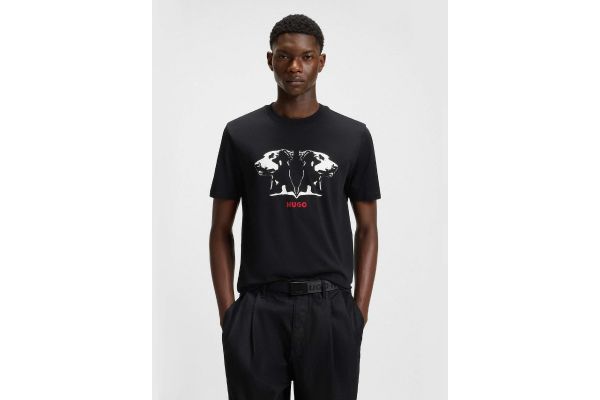 Ανδρικό Dobero T-shirt Μαύρο Hugo 50542734-001