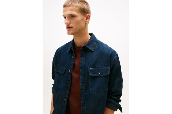 Ανδρικό Τζιν Πουκάμισο Navy Μπλε Tommy Jeans DM0DM22122-1BJ
