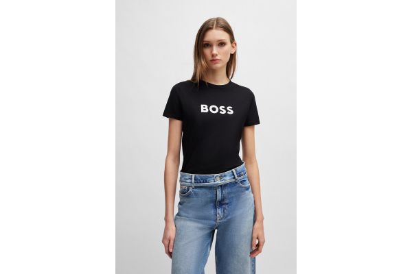 Γυναικείο C_Elogo 5 T-Shirt Μαύρο BOSS 50501139-001
