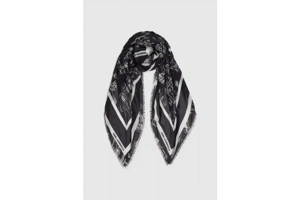 Γυναικείο K/Sketch Φουλάρι Μαύρο Karl Lagerfeld A4W33116-999 BLACK