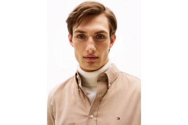Ανδρικό Κοτλέ Πουκάμισο Μπεζ Tommy Hilfiger MW0MW40486-AFE