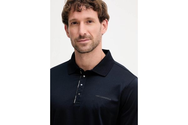 Ανδρικό Μακρυμάνικο Polo Navy Μπλε Karl Lagerfeld 745002 554200-690