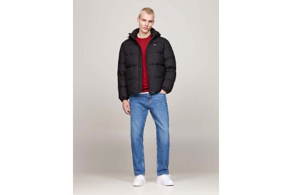 Ανδρικό Μπουφάν Μαύρο Tommy Jeans DM0DM19786-BDS