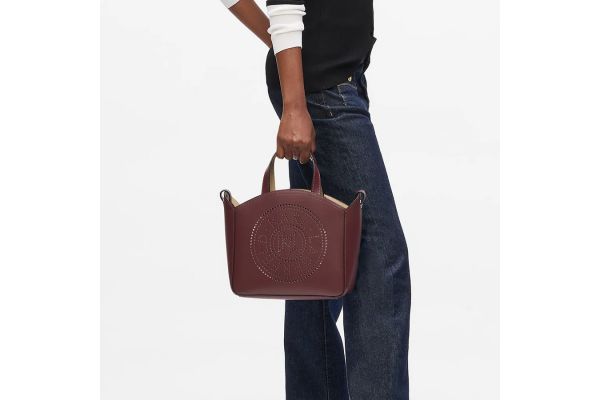 Γυναικεία Δερμάτινη K/Circle Tote Τσάντα Μπορντό Karl Lagerfeld A1W30058-548 BURGUNDY