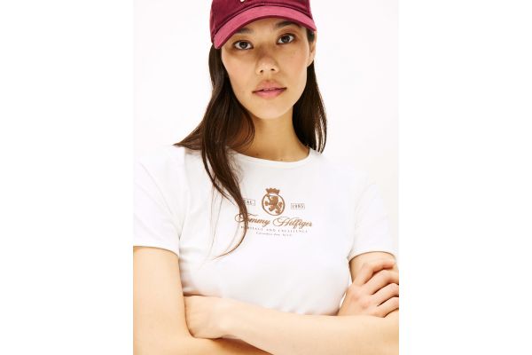 Γυναικείο T-shirt Λευκό Tommy Hilfiger WW0WW47316-YBL