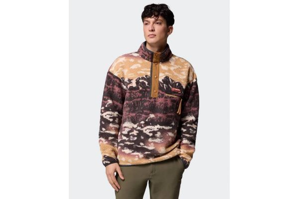 Ανδρικό Helvetia II Printed Half Snap Fleece Καφέ Columbia 2098461-225