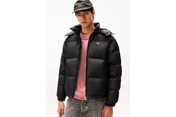 Ανδρικό Alaska Μπουφάν Μαύρο Tommy Jeans DM0DM22036-BDS