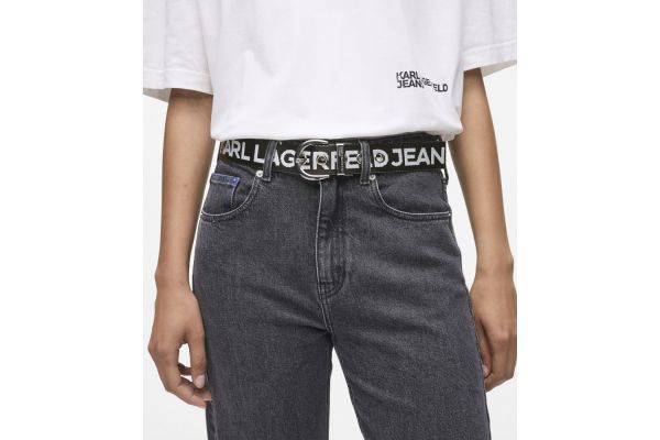 Γυναικεία Ζώνη Διπλής Όψεως Μαύρη/Γκρι Karl Lagerfeld Jeans A3W33142-989 BLACK/SILVER