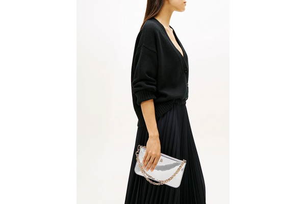 Γυναικεία Τσάντα-Φάκελος Ασημί Tommy Hilfiger AW0AW18219-PE6