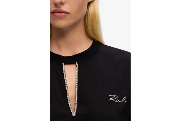 Γυναικείο T-shirt Μαύρο Karl Lagerfeld A4W17046-999 BLACK