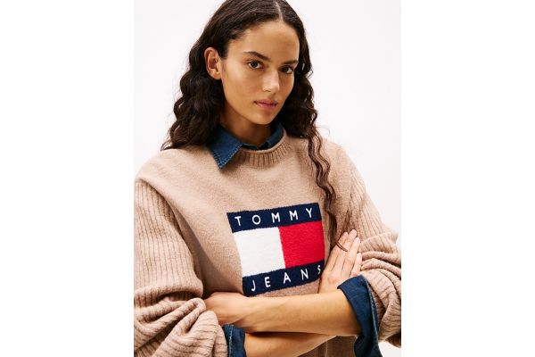 Γυναικείο Πλεκτό Φόρεμα Μπεζ Tommy Jeans DW0DW21462-GUQ