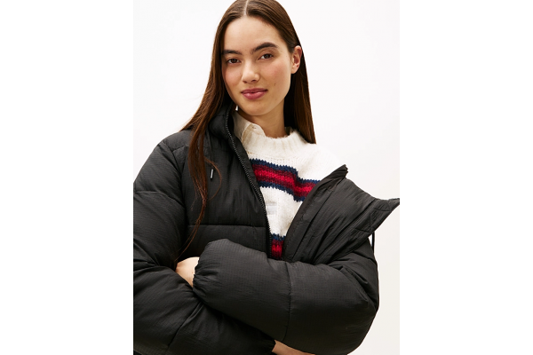 Γυναικείο Puffer Μπουφάν Μαύρο Tommy Jeans DW0DW21625-BDS