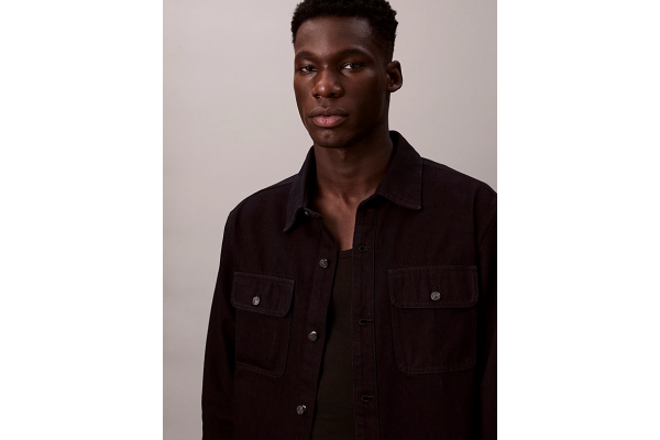 Ανδρικό 90s Merlot Overshirt Μαύρο Calvin Klein LV04RD744G-01D
