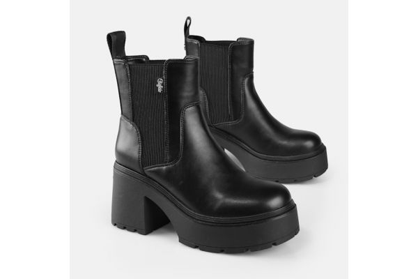Γυναικείες Mila Chelsea Μπότες Μαύρες Buffalo BUF1220083-BLACK