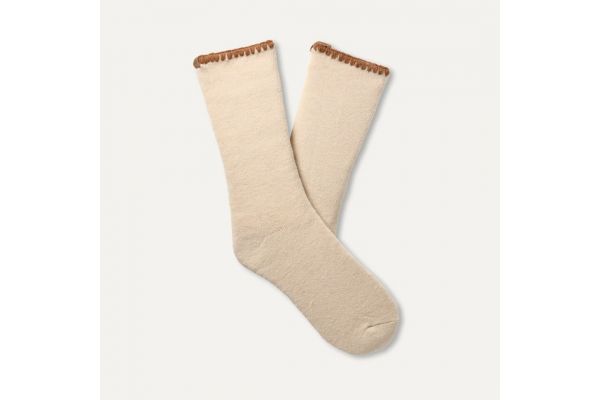 Γυναικείες Marleny Whipstitch Crew Κάλτσες Εκρού UGG 1163870-CCSTN