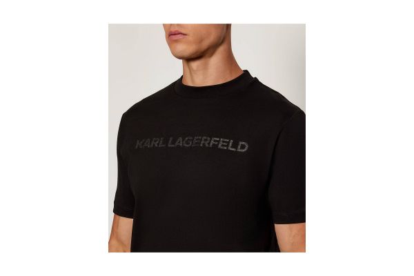 Ανδρικό T-shirt Μαύρο Karl Lagerfeld 755041 554225-990
