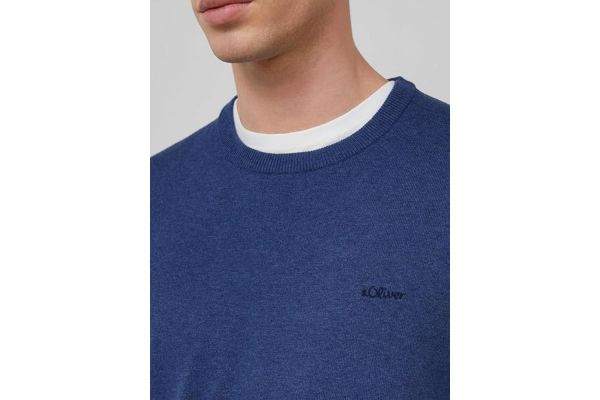 Ανδρικό Πουλόβερ Μπλε S.Oliver 2143173-55W0