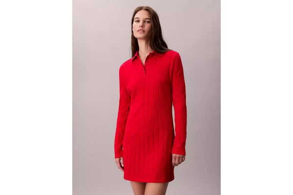 Γυναικείο Polo Φόρεμα Κόκκινο Calvin Klein LV047D228G-XMD