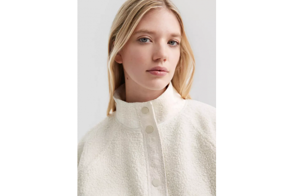 Γυναικεία Fleece Ζακέτα Εκρού S.Oliver 2171471-0200