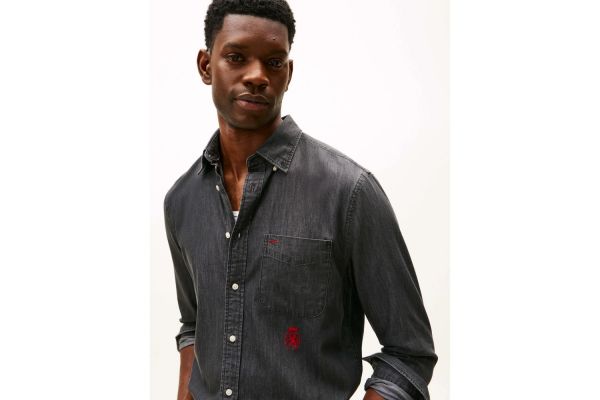 Ανδρικό Τζιν Πουκάμισο Γκρι Tommy Hilfiger MW0MW40569-0IM