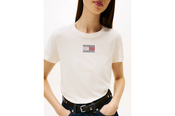 Γυναικείο T-shirt Off White Tommy Jeans DW0DW21965-YBH