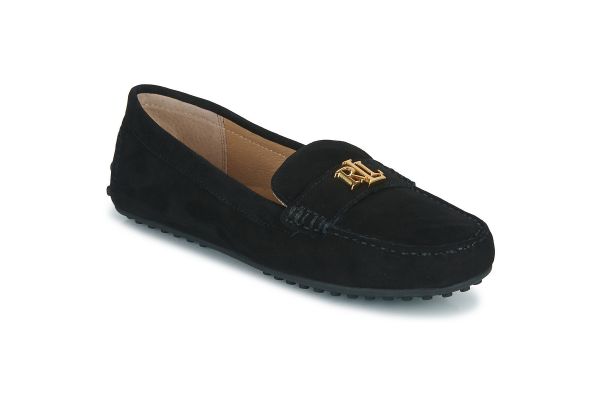 Γυναικεία Δερμάτινα Barnsbury Loafers Μαύρα Ralph Lauren 802821629018-BLACK