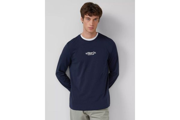 Ανδρικό Μακρυμάνικο T-shirt Navy Μπλε S.Oliver 2169157-59D1