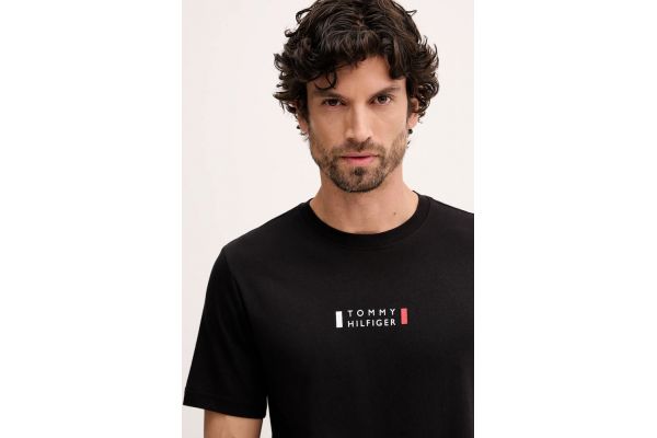 Ανδρικό T-shirt Μαύρο Tommy Hilfiger MW0MW41453-BDS
